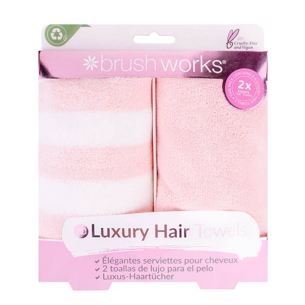 Brushworks luxury hair towels - 2 pack