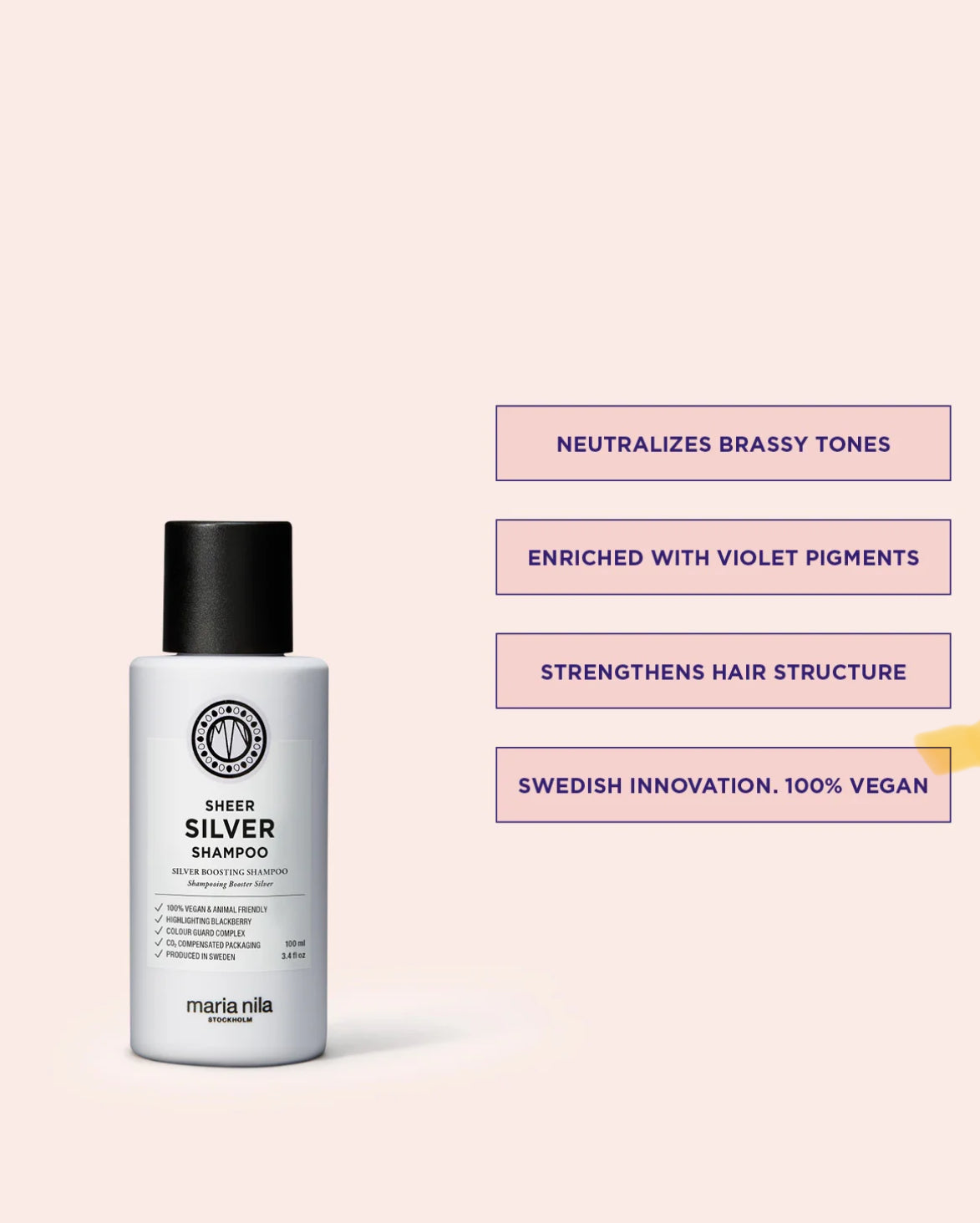 Maria Nila sheer silver shampoo 100ml (Travel Size)