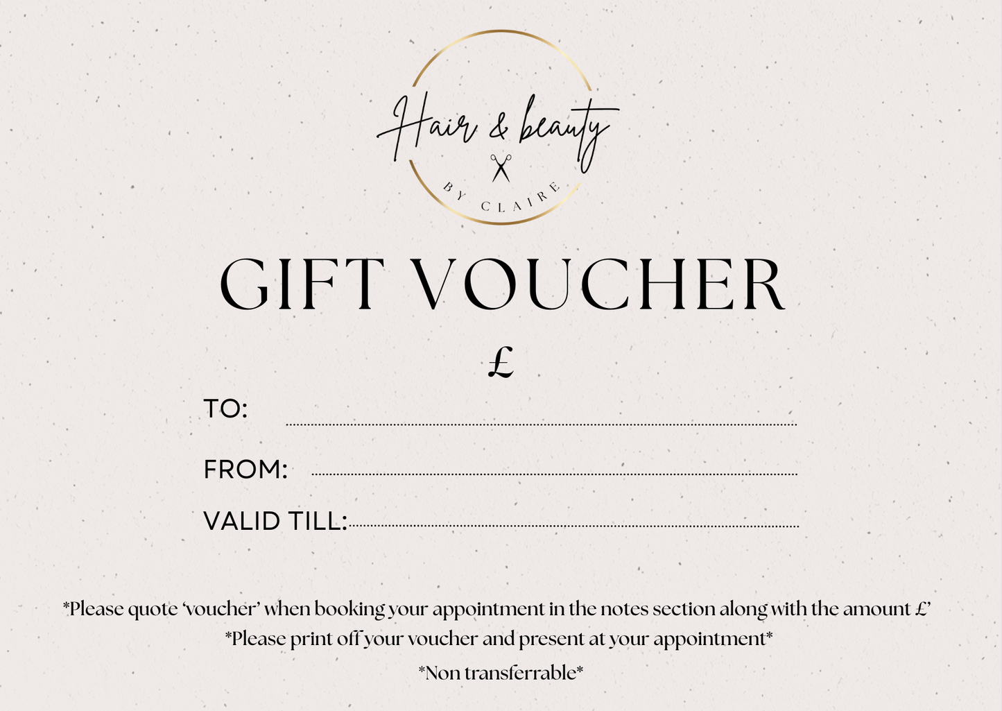 E - Gift Voucher - £60.00 GBP (Copy) (Copy) (Copy)